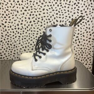 Dr. Martens Women's White Combat Boots